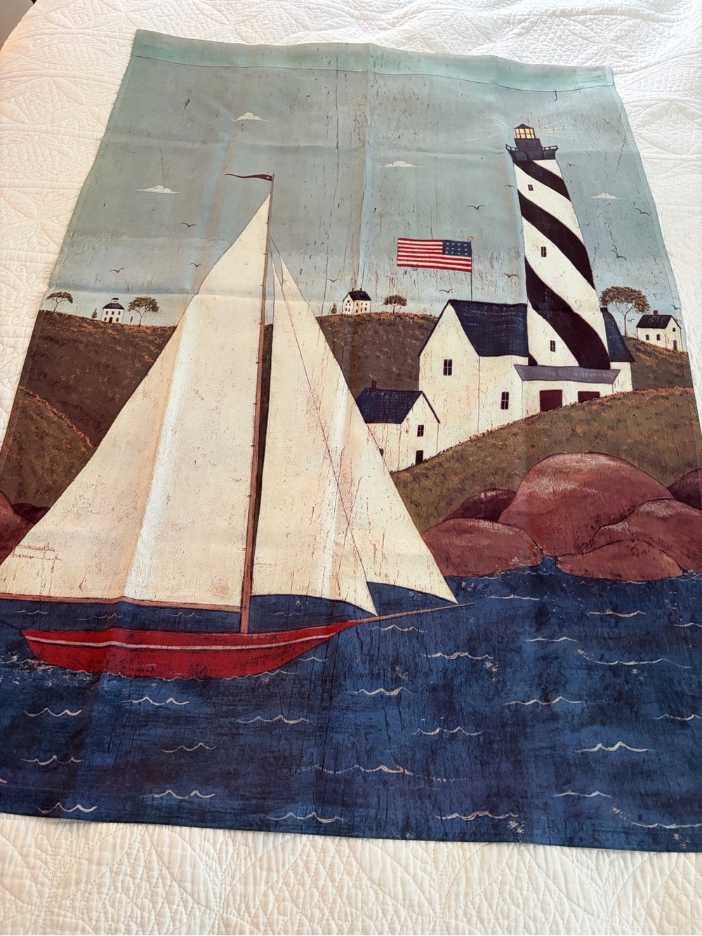 TOLAND Artist Collec House Flag. WARREN KIMBLE. Coastal Breeze. 36”W, 53”L